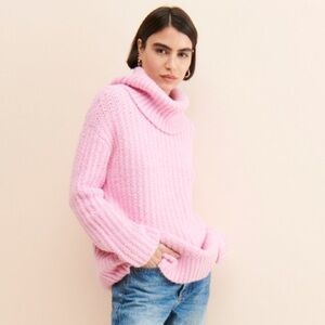 Anthropologie Maeve Turtleneck Pullover Sweater in Pink, Size XS